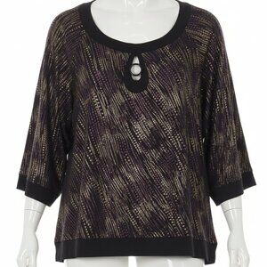 Cocomo Burnout Women's Casual Pullover Blouse Size 3x